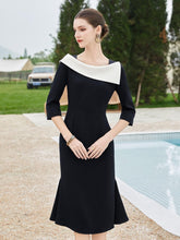 Elegant Black Midi Dress